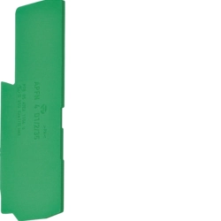 Endplate and partition plate for terminal block Hager KWE13GR Green