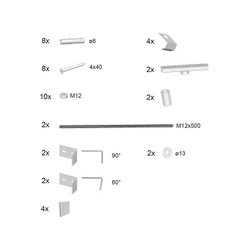 Finishing plate Ravak fixing kit, 10°, BeHappy II, Chrome