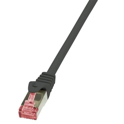 Logilink patch cable, Cat6 S / FTP PIMF PrimeLine 1m black (CQ2033S)