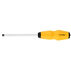Slotted screwdriver 6x125mm, CrV steel TOPEX