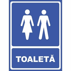 Sticker indicator - Men's and women's toilet, 20x26 cm