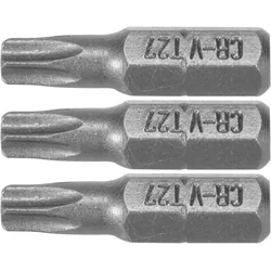 Tips Bits for Screwdrivers Drills T27 25mm STHOR 3 Pieces