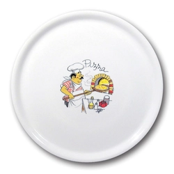 A durable pizza plate in Speciale porcelain decorated 330mm - set 6szt.