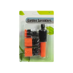 A set of garden hose connectors