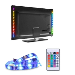 Solight LED RGB strip for TV, 2x 50cm, USB, switch, remote control, WM504