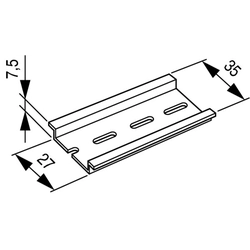 Mounting rail 35x7, 5mm TS35X7,5