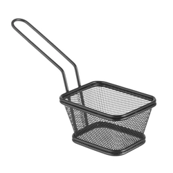 Mini basket for fried snacks, black 105x90x60