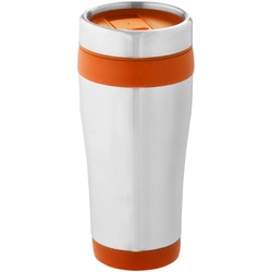 Elwood insulated thermos mug with a volume of 410 ml - Silver / 0ranžová