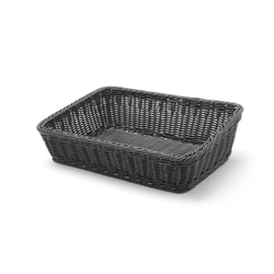 Black rectangular oblique basket 400x300x(H)120mm