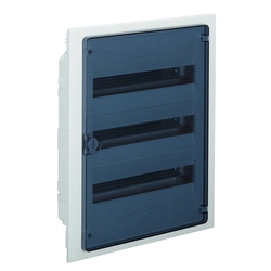 Golf flush-mounted switchgear IP40, transparent door,54 modular