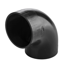 PEHD elbow 75/88 short, thickened wall S12.5, black, QS (Quick Stream)