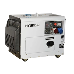 Three-phase power generator with HYUNDAI DHY8600SE-T diesel engine