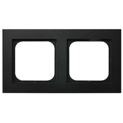 Cover frame for domestic switching devices Ospel R-2R/33 SONATA Black Plastic