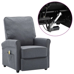 Lumarko Folding massage chair, electric, gray, upholstered in fabric