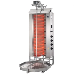 Grilovací sporák toustovač kebab gyros elektrický profesionální POTIS zatížení 80 kg 400 V 10.5 kW