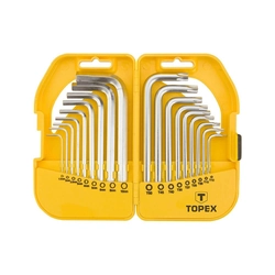 Hex and torx wrench set, 18 pcs, Topex