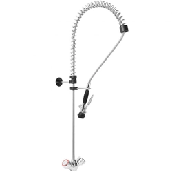 Kitchen sink mixer with shower and dishwashing shower, 100 cm long