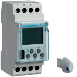 Digital time switch for distribution board Hager EG103V DIN rail AC/DC Change-over contact IP20