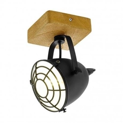 Surface mounted lamp GATEBECK black, brown E14 40W 49076 EGLO