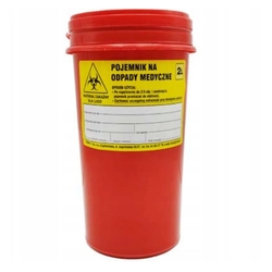 CONTAINER FOR MEDICAL WASTE USED NEEDLES 2 L