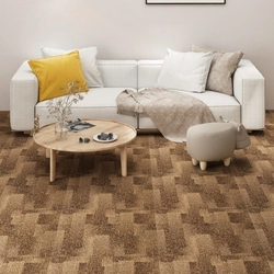 Carpet floor tiles, 20 pieces, 5 m², brown