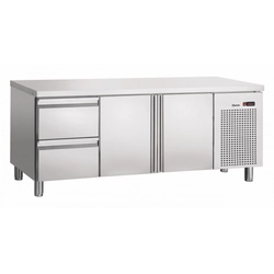 Refrigerated table, 2 drawers + 2 Bartscher cabinets