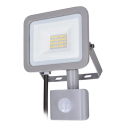 Solight LED spotlight Home with sensor, 20W, 1500lm, 4000K, IP44, gray, WM-20WS-M