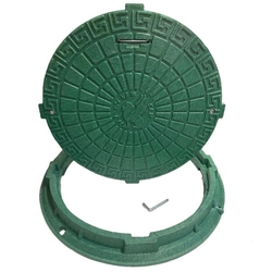 The hatch cover for the septic tank 60cm WL-60/75 BP green