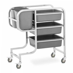 Waiter's trolley - 3 shelves - 2 containers - 100 kg Royal Catering RCSW-3.2G 10011537