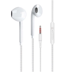 Wired Alogy Earphones Stereo 14.2mm with mini jack 3.5 mm White