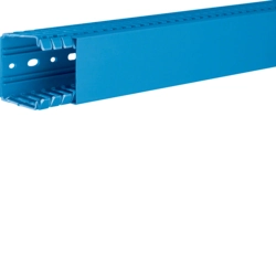 Slotted cable trunking system Hager BA760060BL Slotted Bottom perforation Blue