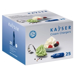 Whipped cream siphon cartridges, pack of 25 Kayser BLUE