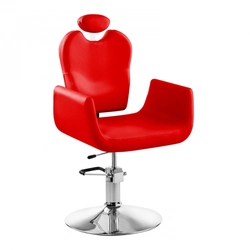 Červená otočná kadeřnická židle Livorno