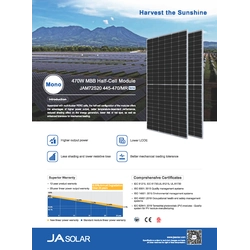 Photovoltaic panel JA SOLAR 465 solar modules