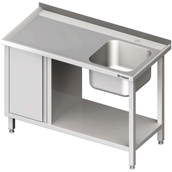 Table with sink 1-kom.(P), with a cabinet and a shelf 1500x600x850 mm