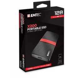 SSD (externí paměť), 128 GB, USB 3.2, 420/450 MB/s, EMTEC X200