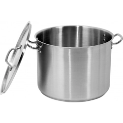 Stainless steel pot, dia. 40cm 37.7L + lid