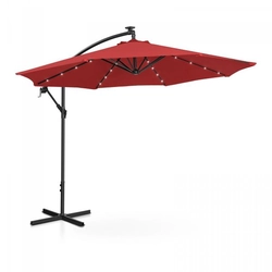 Hanging garden umbrella - Ø300 cm - red - LED UNIPRODO 10250085 UNI_UMBRELLA_R300REL