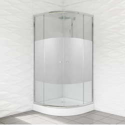 Half-round Duso shower enclosure 90x90x184 - Intimo glass