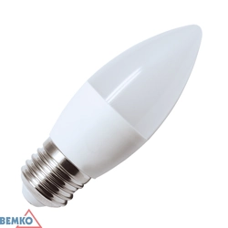 Žárovka na svíčku Bemko D85-E27-C37-060-4K E27 Standardní kouřová bílá A +