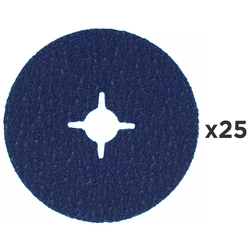 Fiber disc 120 Norton Norzon F827 125 x 22 mm (25 pieces)
