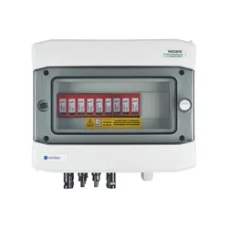 Aansluiting PV-schakelbordDC hermetisch IP65 EMITER met DC-overspanningsafleider Dehn 1000V type 1+2, 3x PV-keten, 3x MPPT