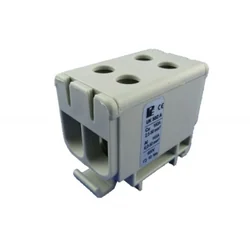 Aansluitklem klem 1 pool grijs Cu-Al 4x50mm²​​​​​​​ montage op DIN-rail 35mm 145A (Al) 160A ( Cu)