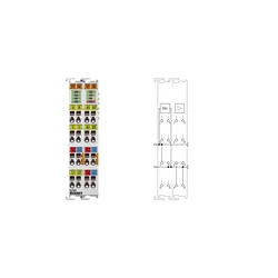 EL7041 | EtherCAT terminal, 1-kanałowy motion interface, stepper motor, 48 V DC, 5 A, with incremental encoder