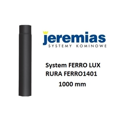 Jeremias pipe fi 130 1000 mm for fireplaces and solid fuel boilers Steel DC01 code Ferro1401 black