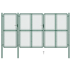 Lumarko Fence gate, steel, 175 x 395 cm, green