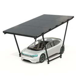 Abri de voiture avec panneaux photovoltaïques - Modèle 02 ( 1 siège )