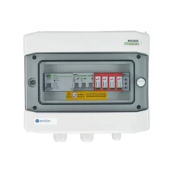 AC koblingsudstyr, IP66, SPD AC Dehn type 2, afbryder 16A 3-F, RCD type A 40A/300mA, fase sig.