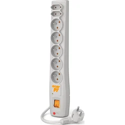 Acar power strip P7 surge protection 7 sockets 5 m gray (W0119)