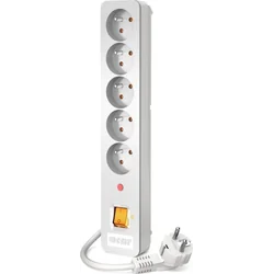 Acar power strip X5 surge protection 5 sockets 3 m white (W0174)